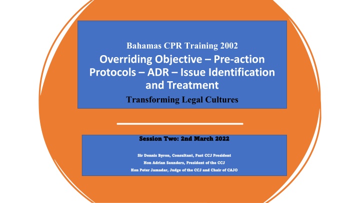 bahamas cpr training 2002 overriding objective