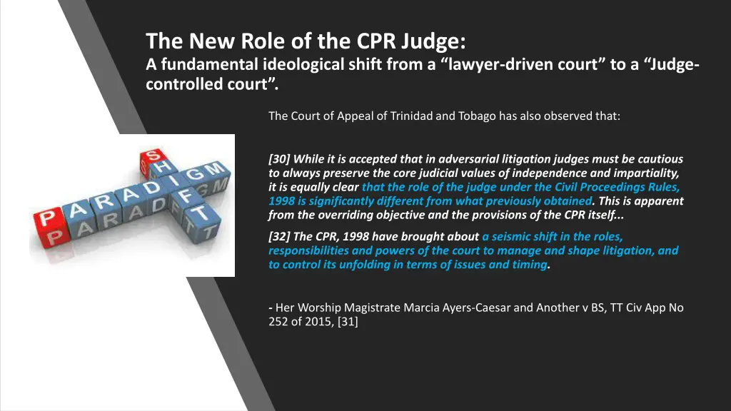 the new role of the cpr judge a fundamental