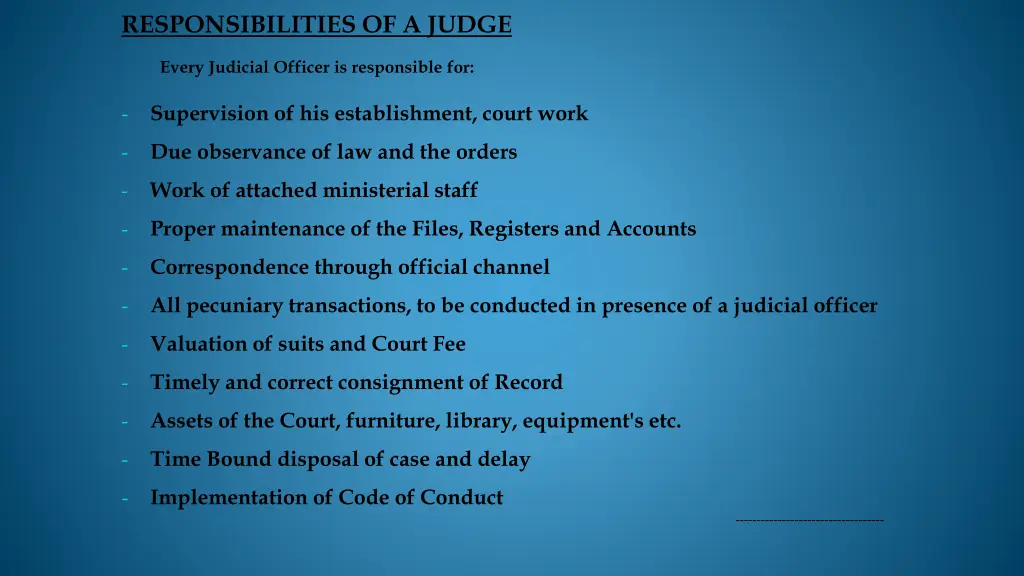 responsibilities of a judge