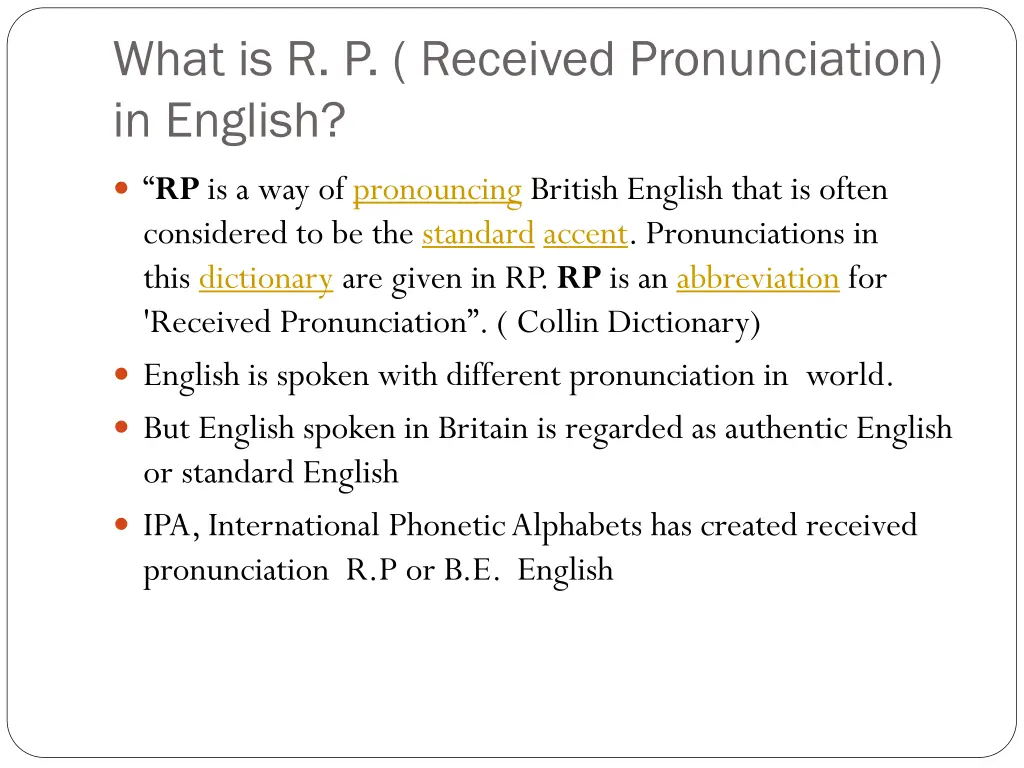 what is r p received pronunciation in english