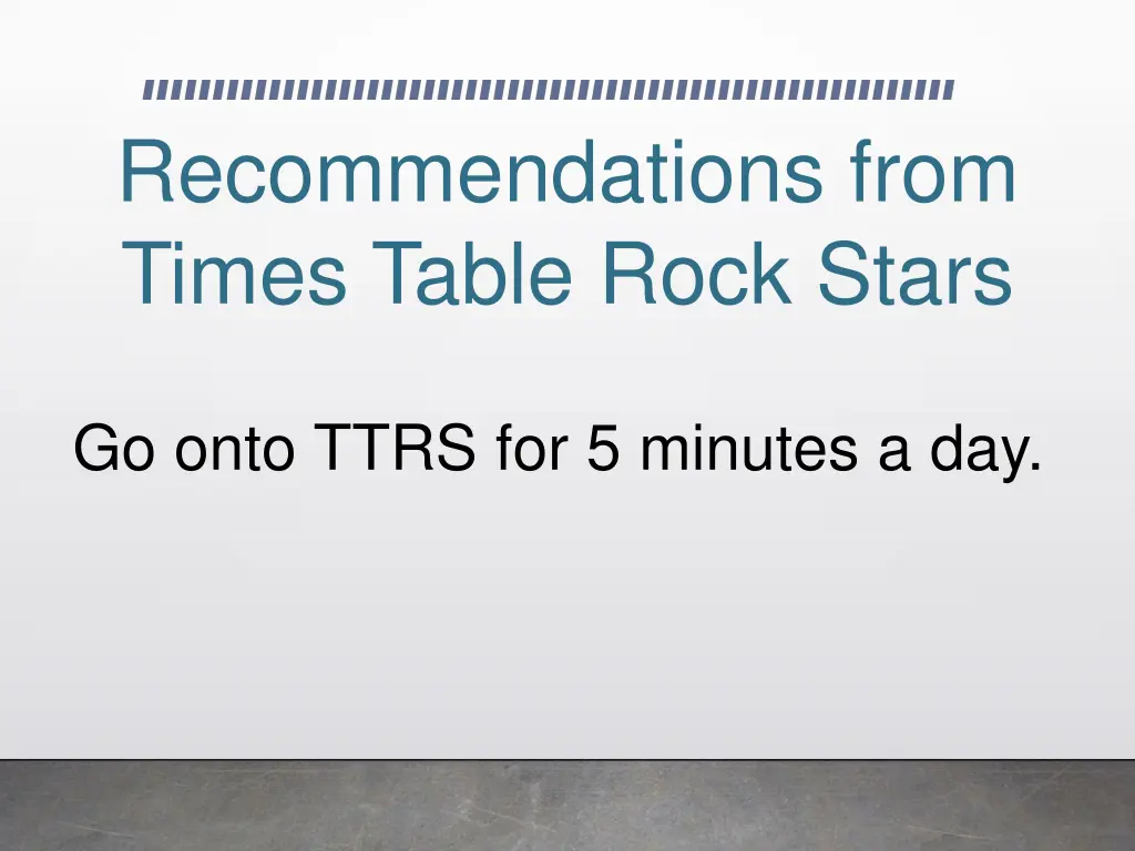 recommendations from times table rock stars