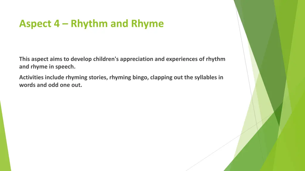 aspect 4 rhythm and rhyme