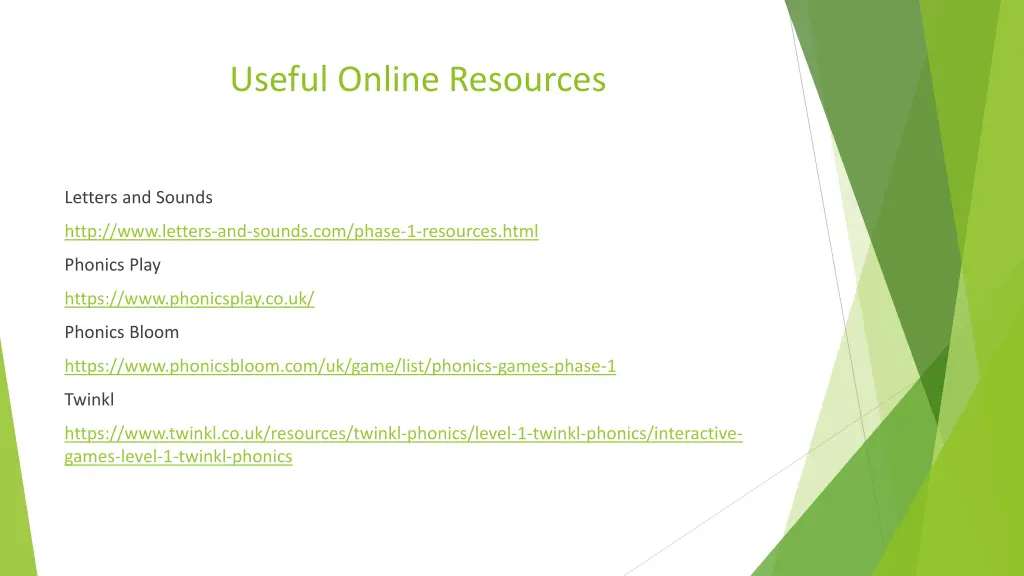 useful online resources