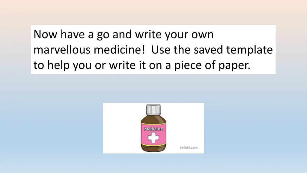 now have a go and write your own marvellous