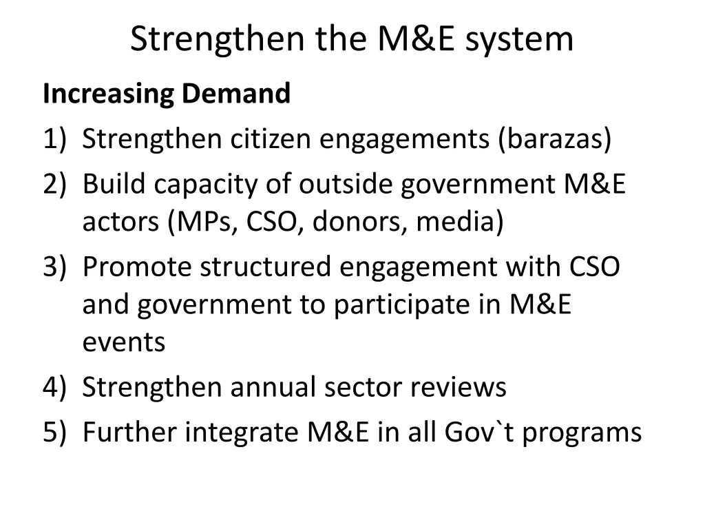 strengthen the m e system