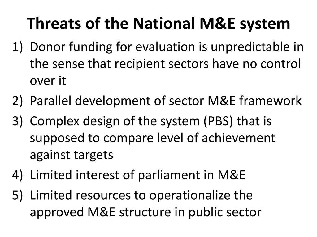 threats of the national m e system