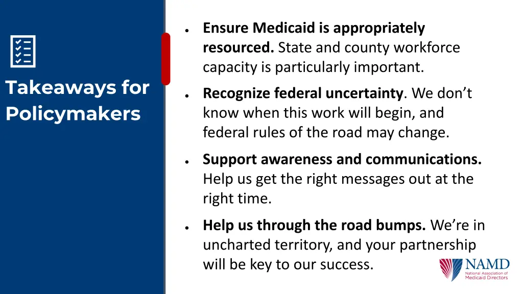 ensure medicaid is appropriately resourced state