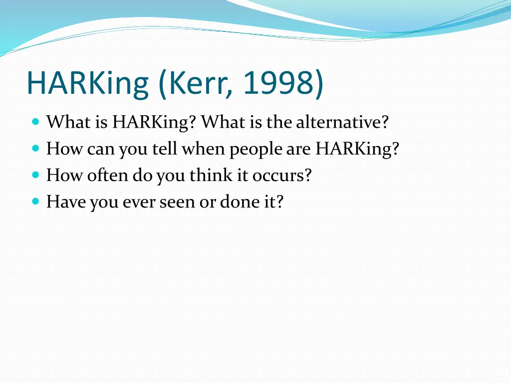 harking kerr 1998