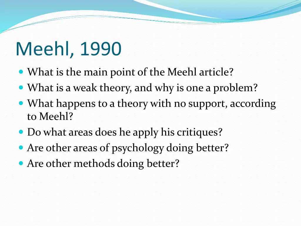 meehl 1990