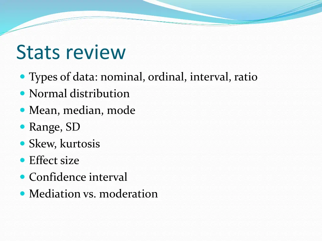 stats review