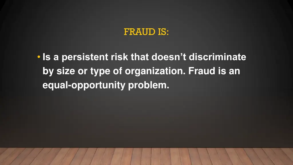 fraud is