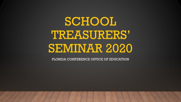 school treasurers seminar 2020