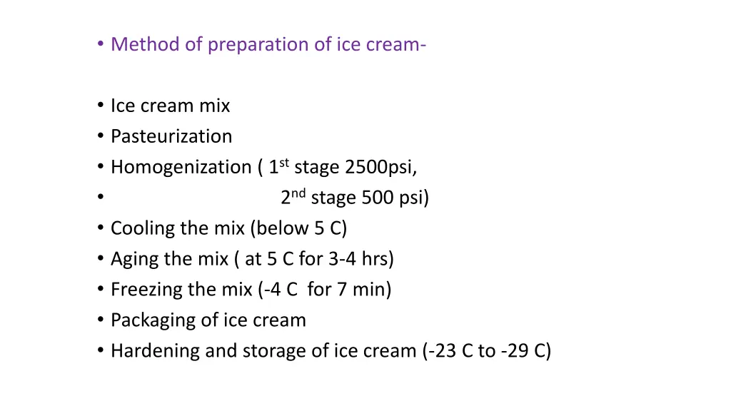 method of preparation of ice cream