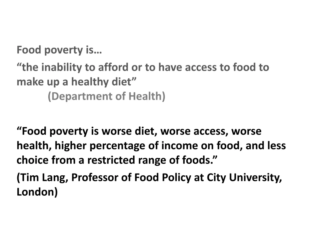 food poverty is the inability to afford