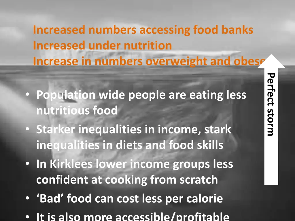 increased numbers accessing food banks increased