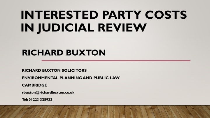 interested party costs in judicial review