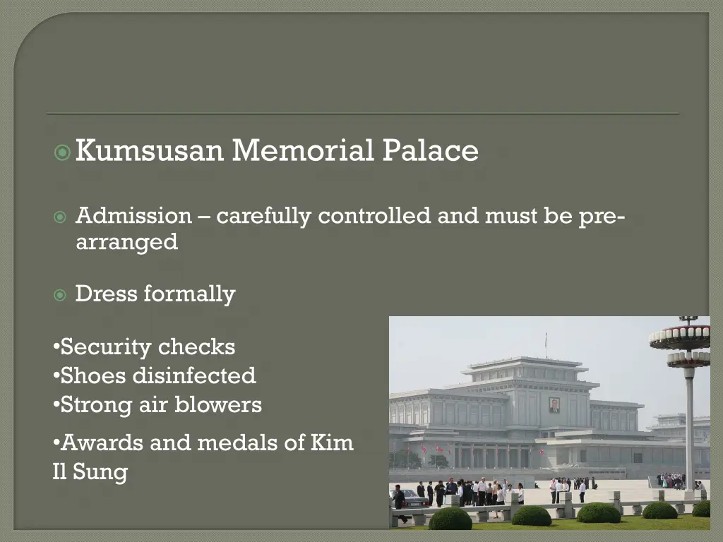 kumsusan memorial palace