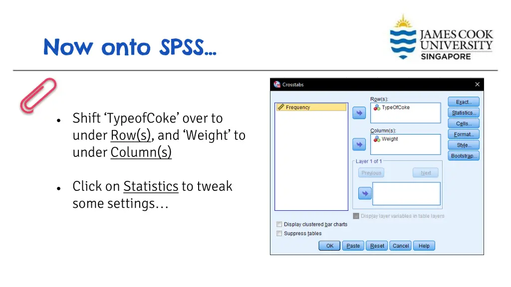 now onto spss now onto spss 6