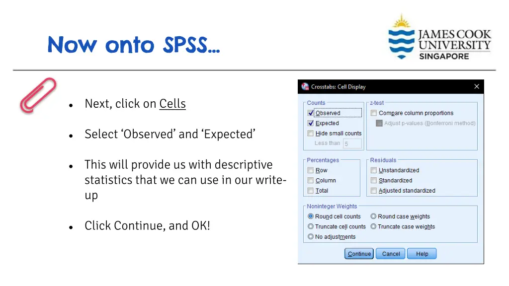 now onto spss now onto spss 8