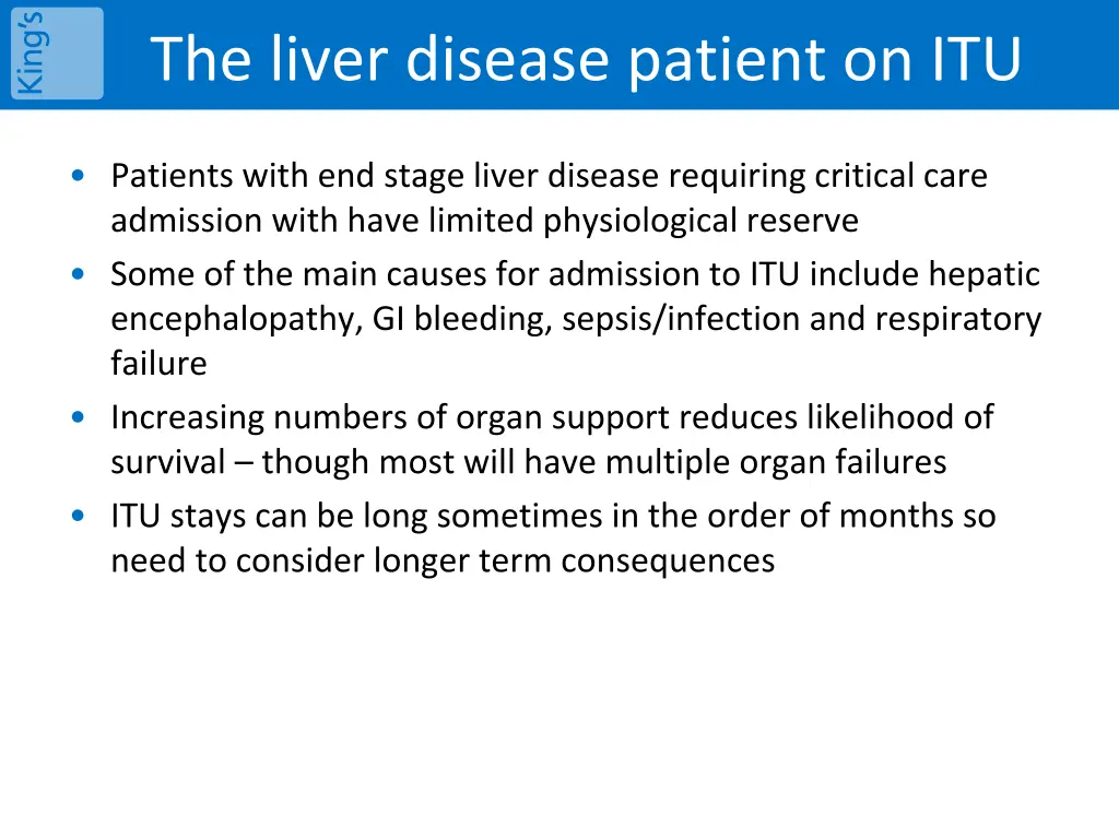 the liver disease patient on itu