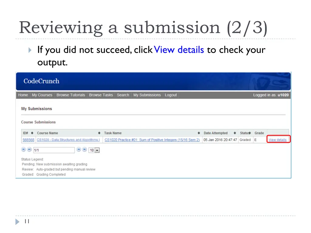 reviewing a submission 2 3