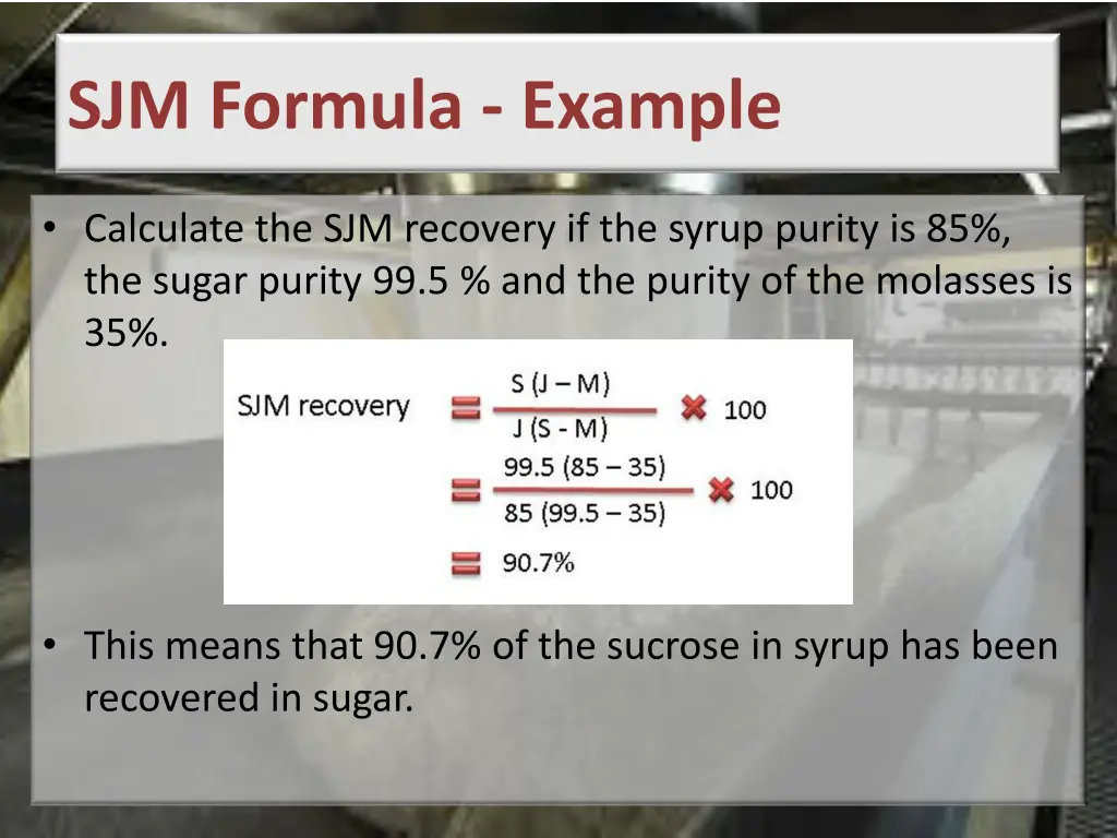 sjm formula example