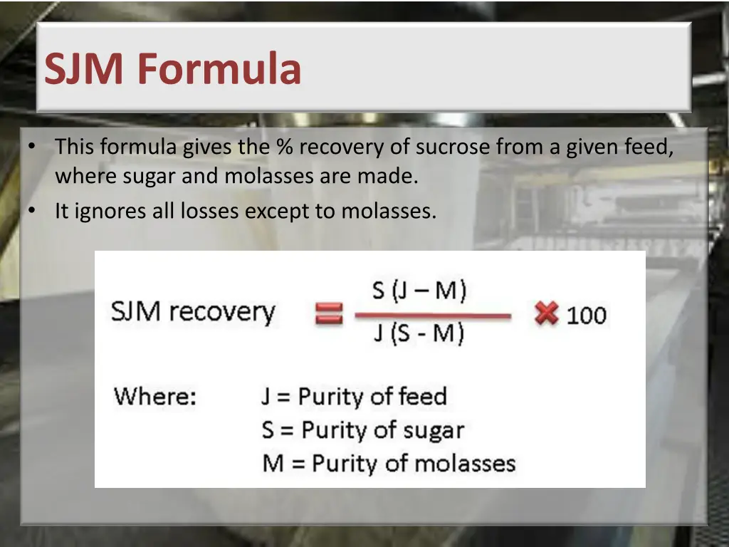 sjm formula