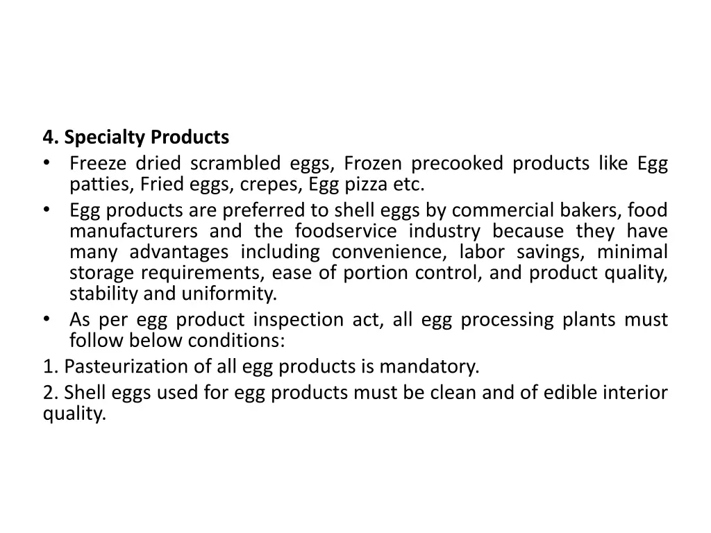 4 specialty products freeze dried scrambled eggs