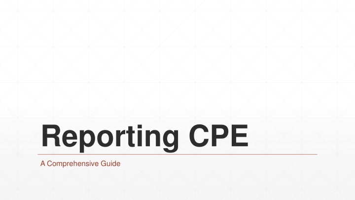 reporting cpe