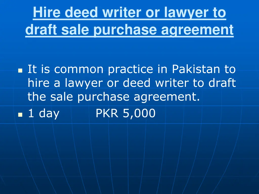 hire deed writer or lawyer to draft sale purchase