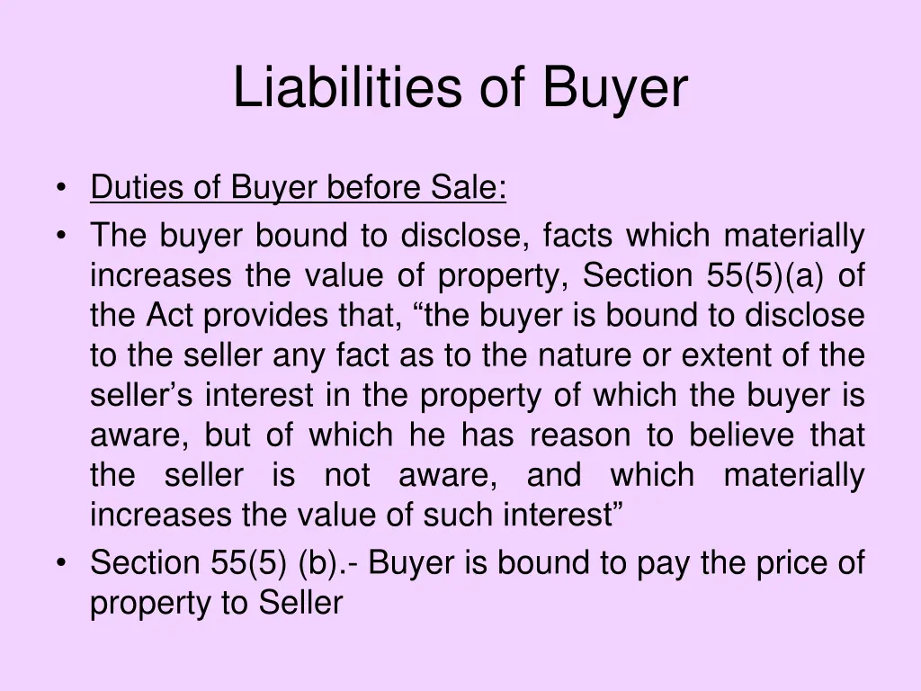 liabilities of buyer