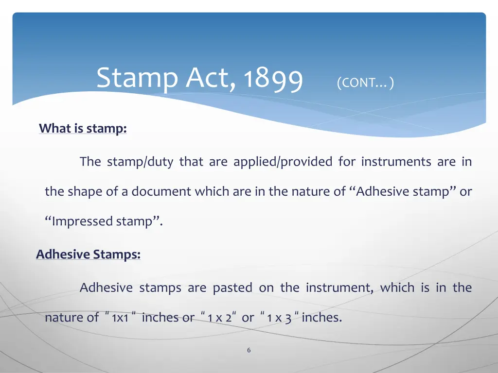 stamp act 1899 cont 2