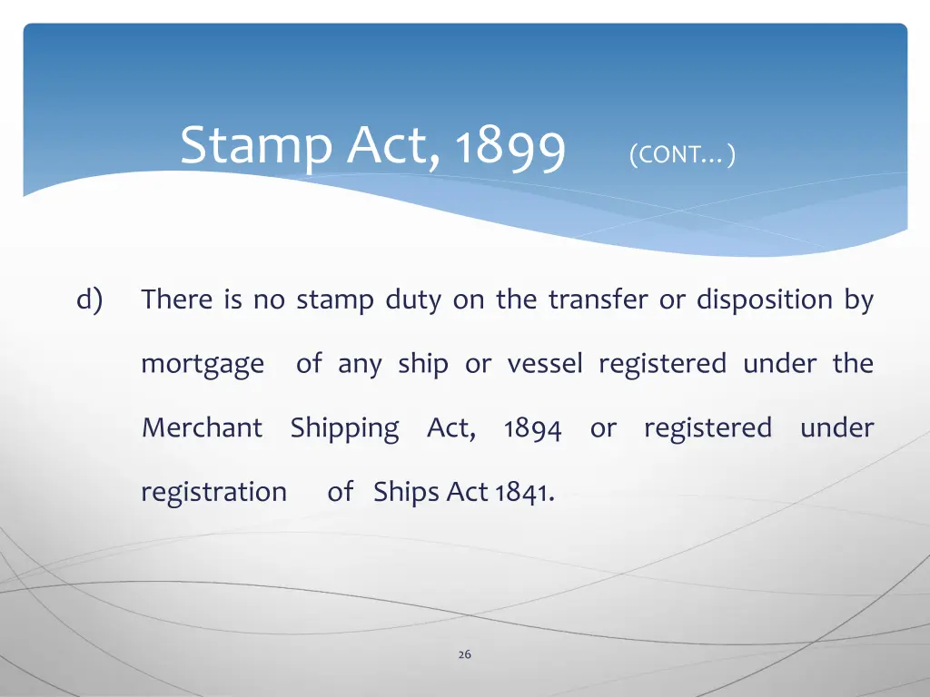 stamp act 1899 cont 22