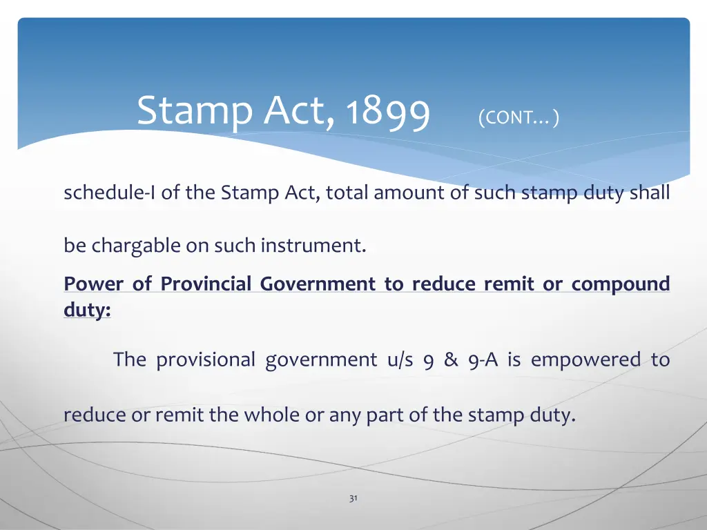 stamp act 1899 cont 27