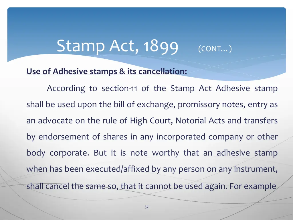 stamp act 1899 cont 28