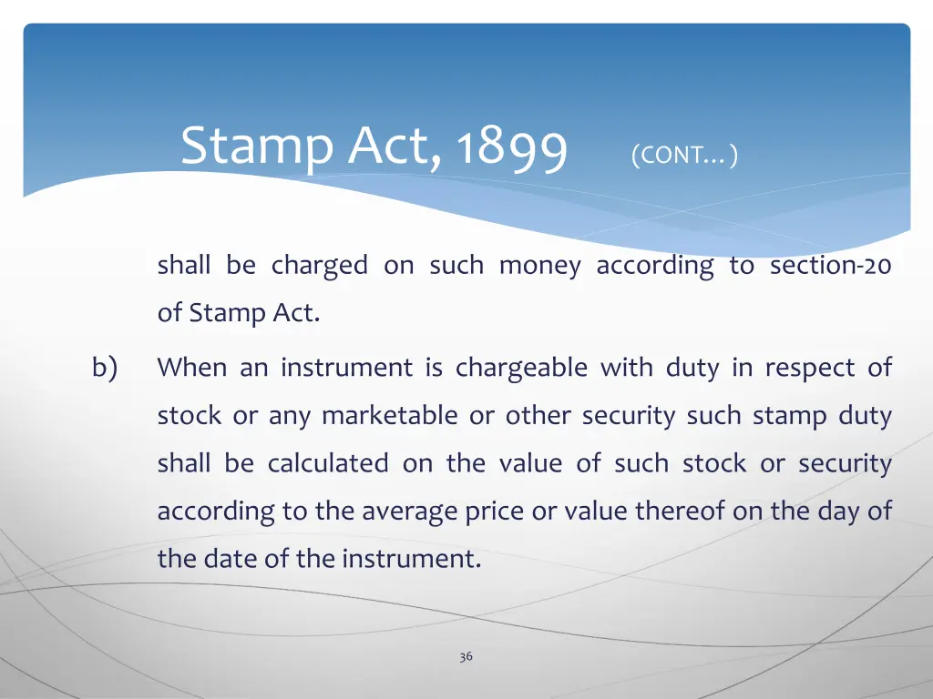 stamp act 1899 cont 32