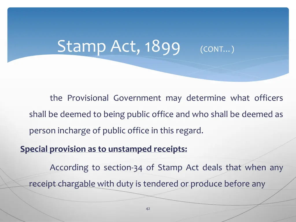 stamp act 1899 cont 38