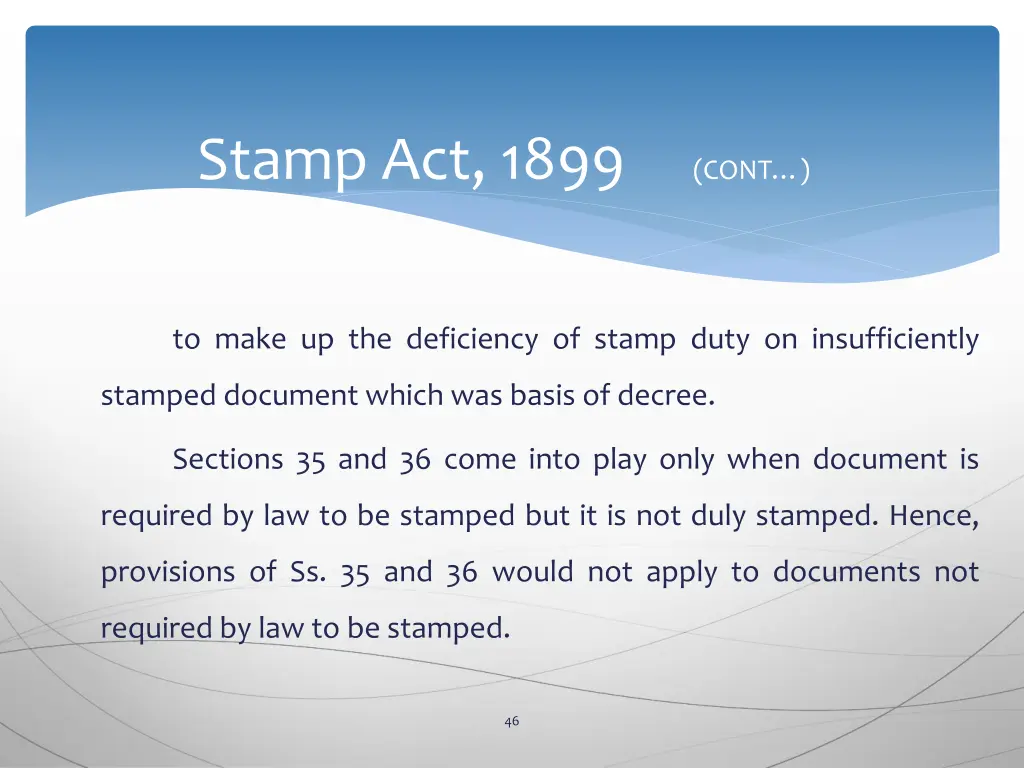 stamp act 1899 cont 42