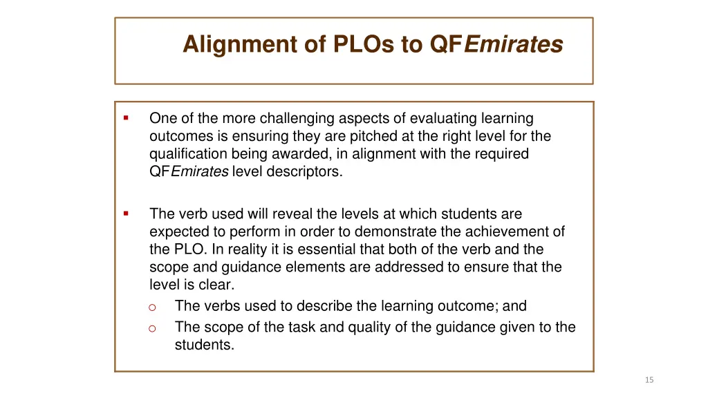 alignment of plos to qf emirates