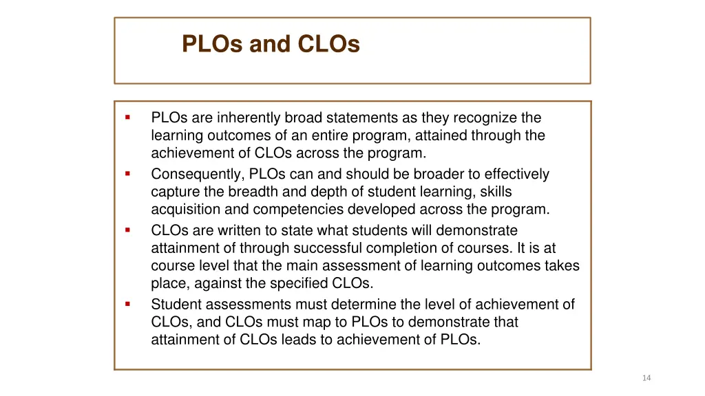 plos and clos