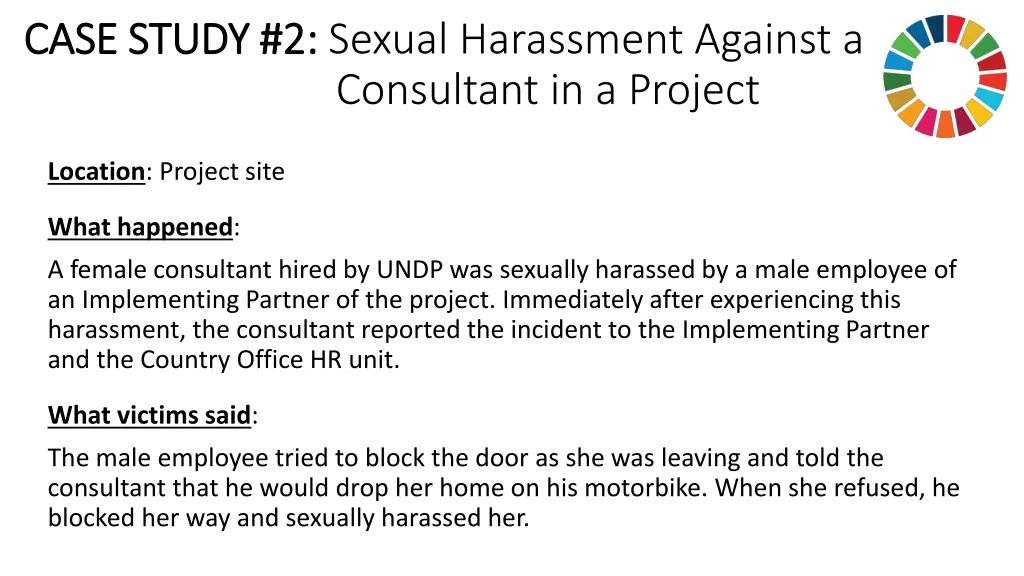 case study 2 case study 2 sexual harassment