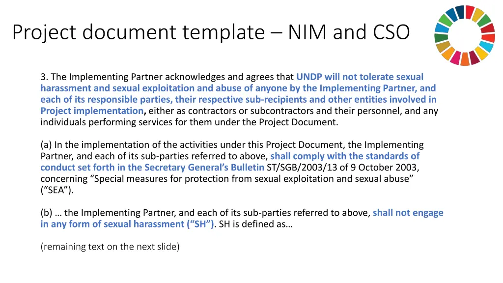 project document template nim and cso