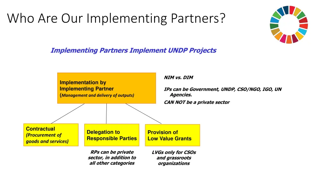 who are our implementing partners