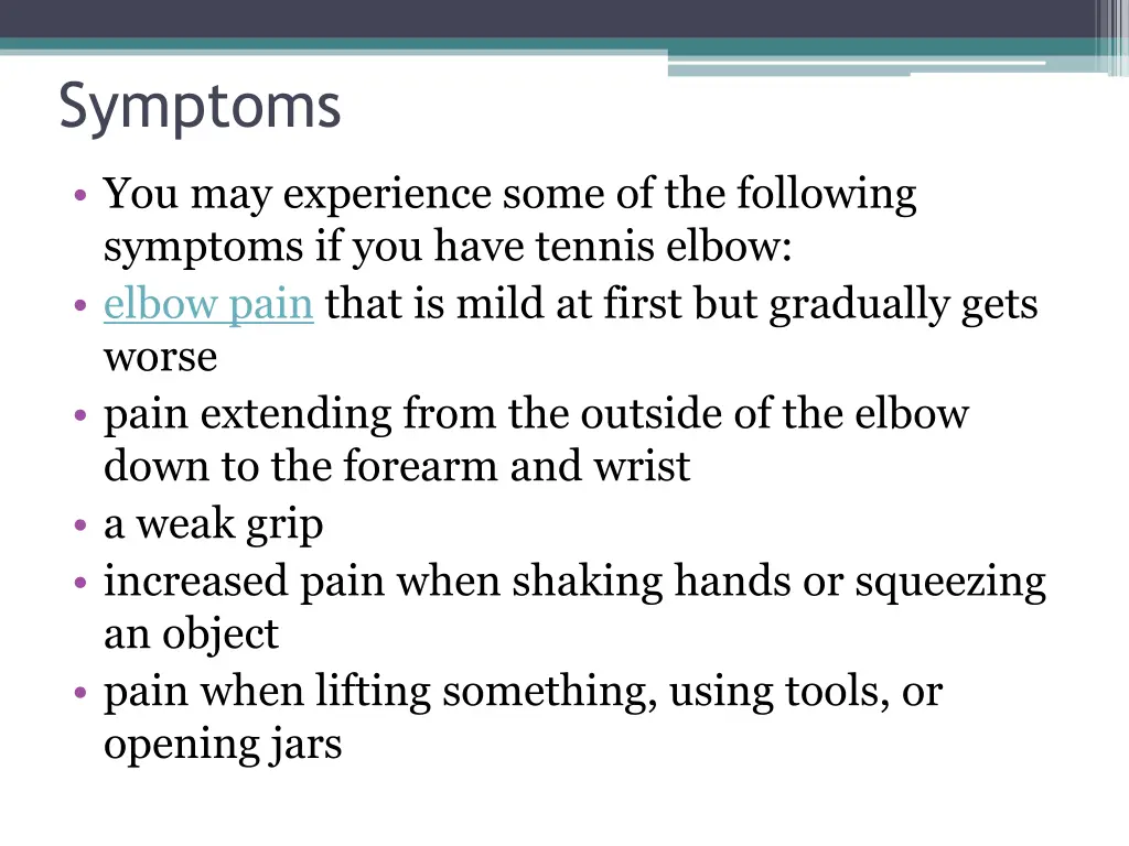 symptoms