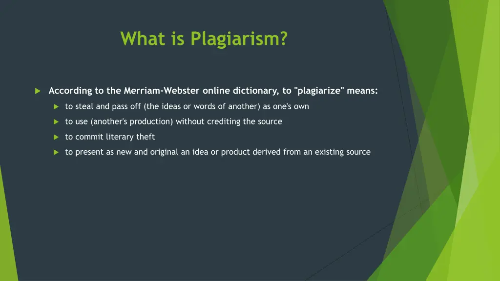 what is plagiarism