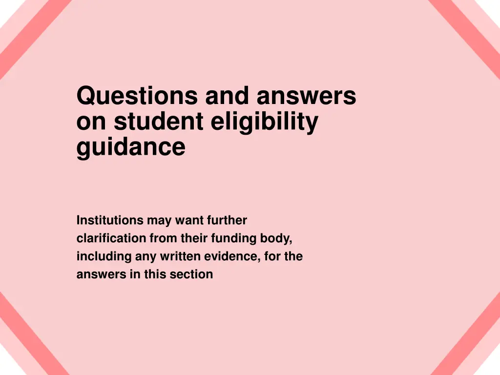 questions and answers on student eligibility