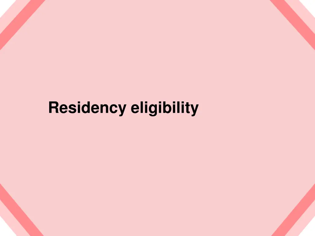 residency eligibility