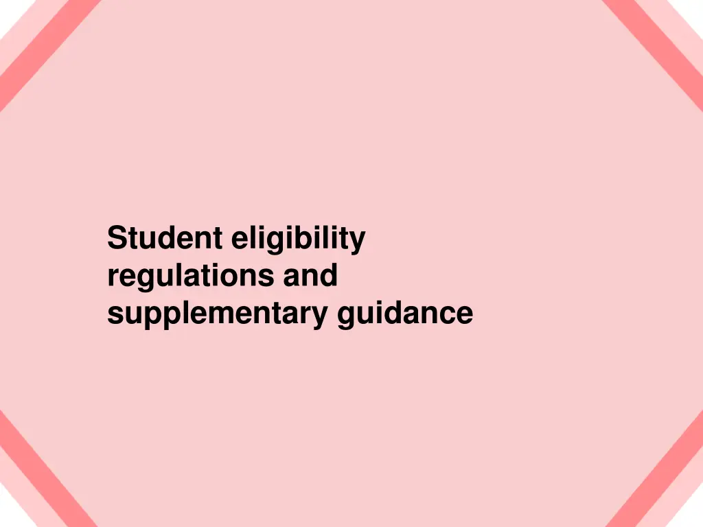 student eligibility regulations and supplementary