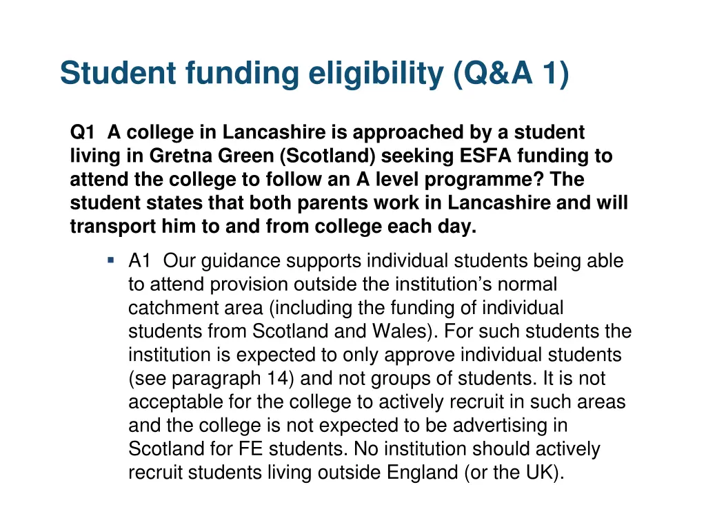 student funding eligibility q a 1