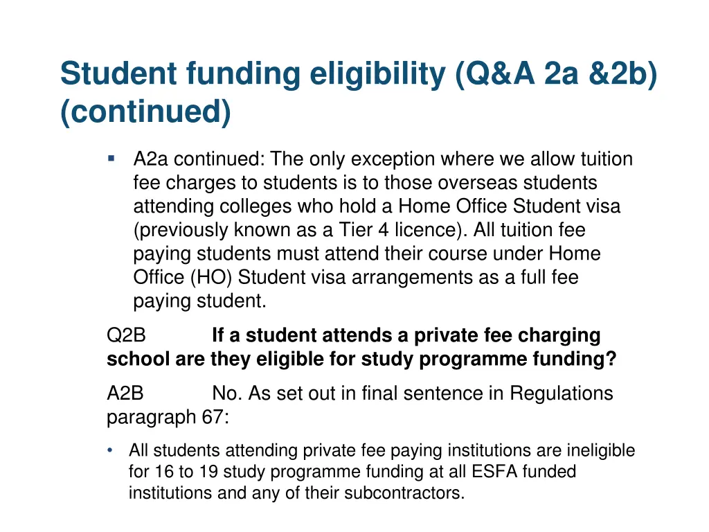 student funding eligibility q a 2a 2b continued